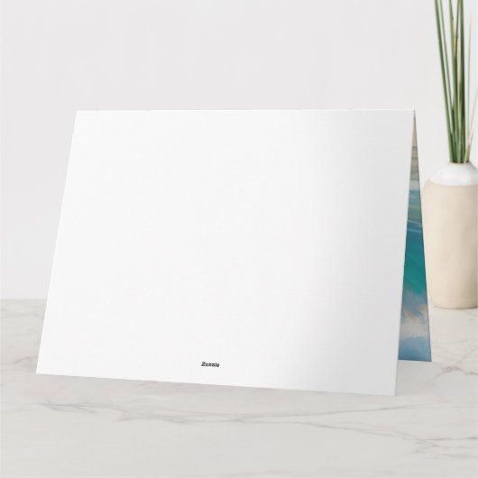 Blauw Heeler strand surfen schilderij Kaart (Achterkant)