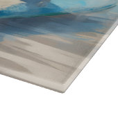 Blauw Heeler strand surfen schilderij Snijplank (Hoek)