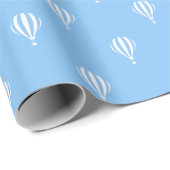 Blauw Heet Luchtballon Patroon Cadeaupapier (Rol Hoek)