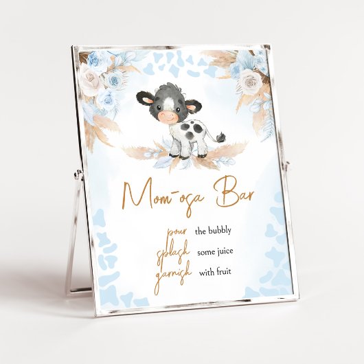 Blauw Heilig Koe Baby shower Moeder Osa Bar Poster