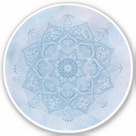  blauw Heilige Lotus Flower Blossom Mandala Sticker
