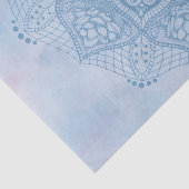  blauw Heilige Lotus Flower Blossom Mandala Tissuepapier (Detail)