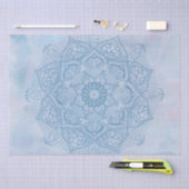  blauw Heilige Lotus Flower Blossom Mandala Tissuepapier (Craft)