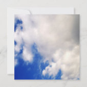 Blauw Hemel Kunstfotografie Professioneel Minimali Save The Date (Achterkant)