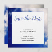 Blauw Hemel Kunstfotografie Professioneel Minimali Save The Date (Voorkant / Achterkant)