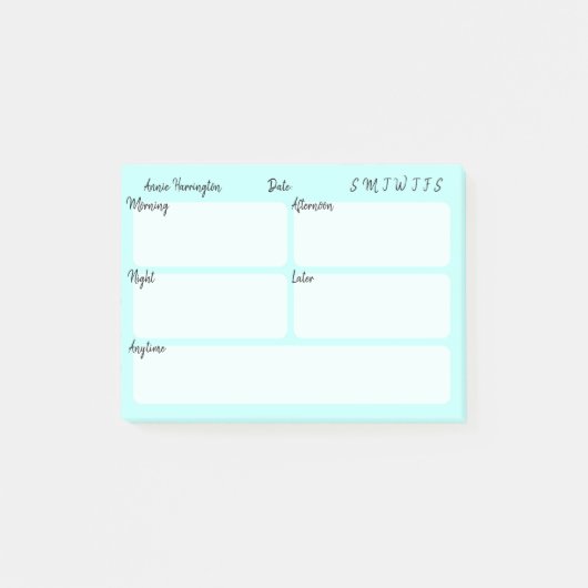 Blauw hemelboom voor persoonlijke feestdagen post-it® notes (Voorkant)