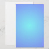Blauw hemelkleuren gradiënt Aqua Blues Briefpapier (Voorkant / Achterkant)