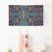 Blauw hemels scroll achtergrond Youtube selfies Spandoek (Insitu)