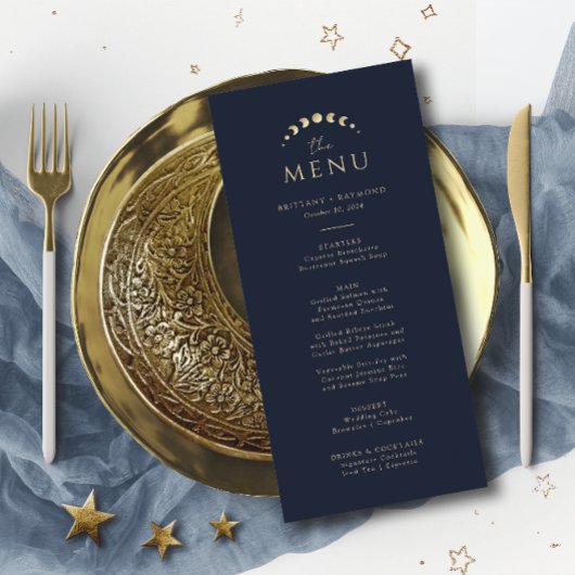 Blauw hemelse bruiloft menu