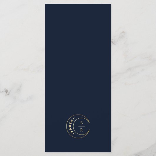 Blauw hemelse bruiloft menu (Achterkant)