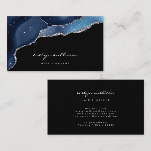 blauw hemelsgewijs visitekaartje (Voorkant / Achterkant)