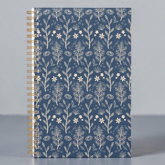 Blauw Herfst bladeren botanisch patroon Planner