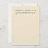 Blauw Herfst Florale Frame Herfstfeest Kaart (Achterkant)