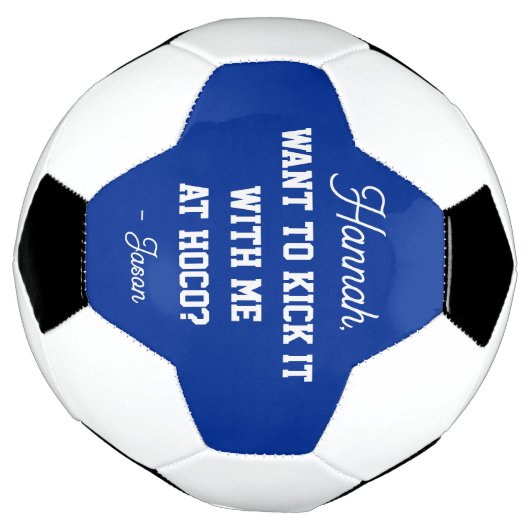 Blauw Herfstbal Voorstel Kick It With Me Hoco Voetbal (Gedraaid)