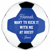 Blauw Herfstbal Voorstel Kick It With Me Hoco Voetbal (Voorkant)