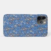 Blauw herfstblad en bosbessen Case-Mate iPhone case (Achterkant (horizontaal))
