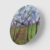 Blauw herfstbos ronde klok (Hoek)