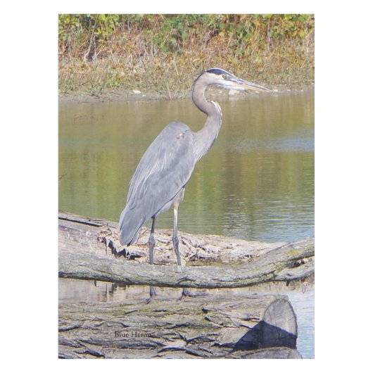 Blauw Heron tafelkleed (Voorkant)