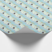 blauw heronpatroon Thunder_Cove Cadeaupapier (Hoek)