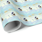 blauw heronpatroon Thunder_Cove Cadeaupapier (Rol Hoek)