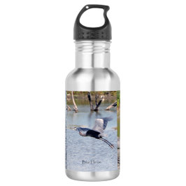 Blauw-heronwaterfles Waterfles