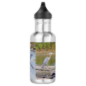 Blauw-heronwaterfles Waterfles (Rechts)