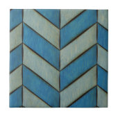 Blauw herringbone tegeltje (Voorkant)