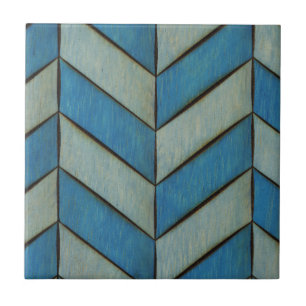 Blauw herringbone tegeltje