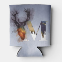 Blauw Hert M Monogram Familie Cabine Naam Koelbox