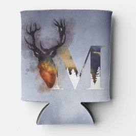 Blauw Hert M Monogram Familie Cabine Naam Koelbox Blikjeskoeler