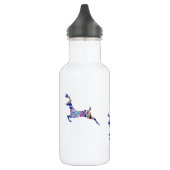 Blauw Herten Custom Waterfles (532 ml), Wit (Links)