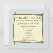 Blauw "Het is een Baby shower-uitnodiging voor een Kaart (Achterkant)