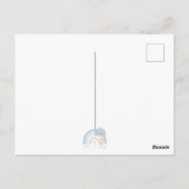 Blauw Het is een Baby shower van de Begroting van  Briefkaart (Achterkant)