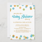 BLAUW HET IS EEN JONGE CONFETTI | BABY SHOWER INVI KAART (Voorkant)