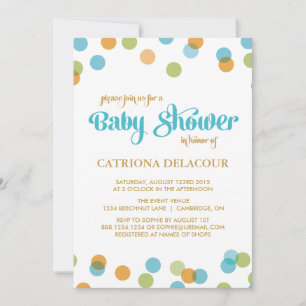 BLAUW HET IS EEN JONGE CONFETTI   BABY SHOWER INVI KAART