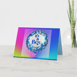 Blauw 'Het is een jongen' Felicitaties Kaart