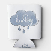 Blauw Het is een jongen kalligrafie Het is een jon Blikjeskoeler (Achterkant)