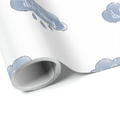 Blauw Het is een jongen kalligrafie Het is een jon Cadeaupapier (Rol Hoek)