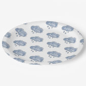 Blauw Het is een jongen kalligrafie Het is een jon Papieren Bordje (Gekanteld)