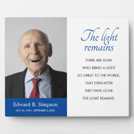 Blauw Het Licht Blijft Funeral Gedicht Foto Fotoplaat