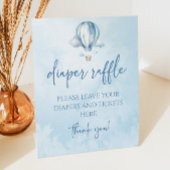 Blauw heteluchtballon Baby shower luierbekrachtigi Reclamebord Met Voetstuk