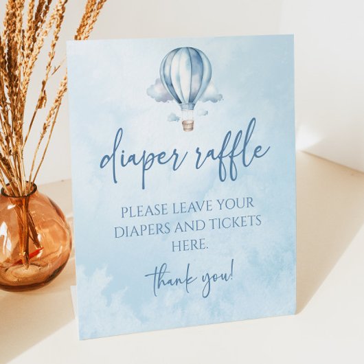 Blauw heteluchtballon Baby shower luierbekrachtigi Reclamebord Met Voetstuk