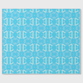 Blauw Hexagon Diamond-patroon, giftpapier Cadeaupapier (Vlak)