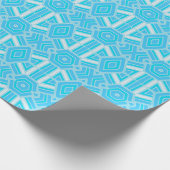 Blauw Hexagon Diamond-patroon, giftpapier Cadeaupapier (Hoek)
