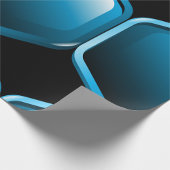 Blauw hexagon-omslagpapier cadeaupapier