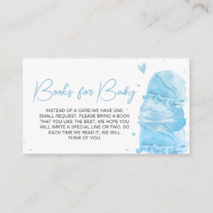 Blauw Hier is de Scoop Baby shower Boeken voor Bab Informatiekaartje