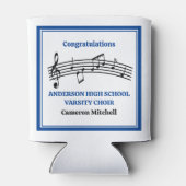 Blauw High School Koor Custom Party Blikjeskoeler (Achterkant)