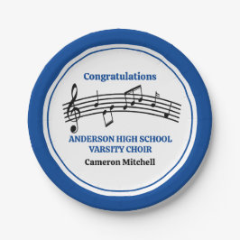 Blauw High School Koor Custom Party Papieren Bordje