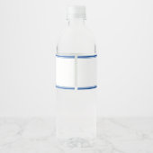 Blauw High School Koor Custom Party Waterfles Etiket (Achterkant)