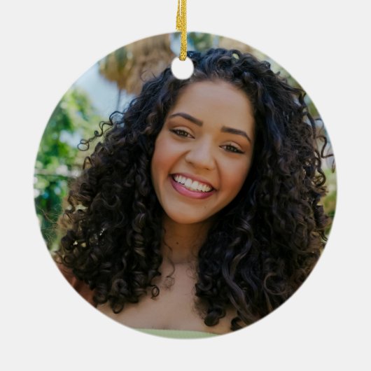 Blauw High School Varsity Koor Aangepaste Kerstmis Keramisch Ornament (Achterkant)